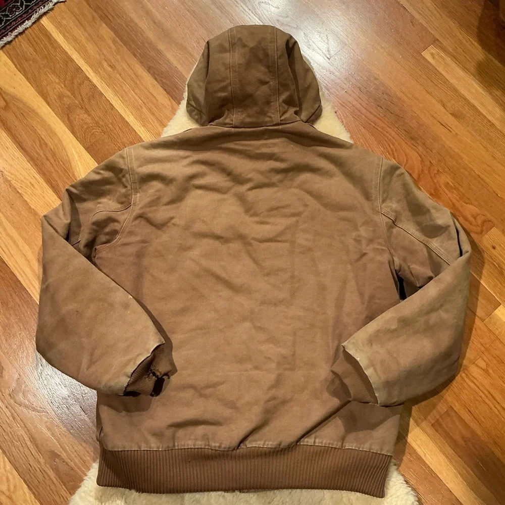 Vintage distressed tan hooded Carhartt jacket - Picture 2 of 12